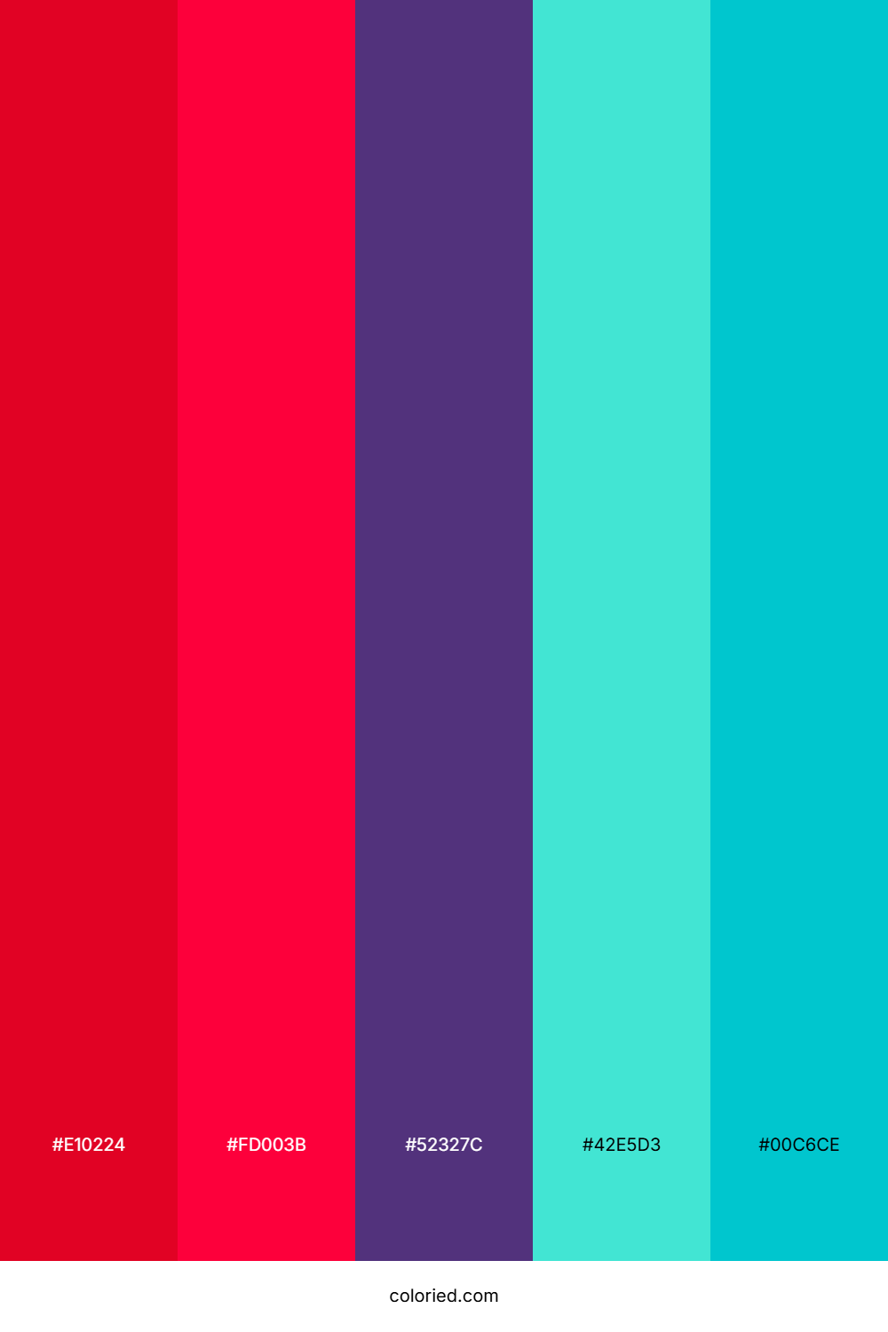 Vivid Red And Bright Turquoise Color Palette