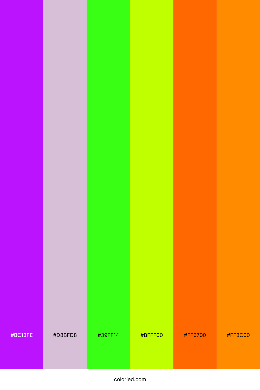 Vivid Violet Citrus Color Palette