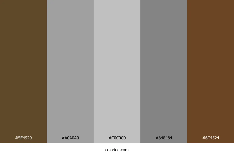 Walnut and Silver Color Palette