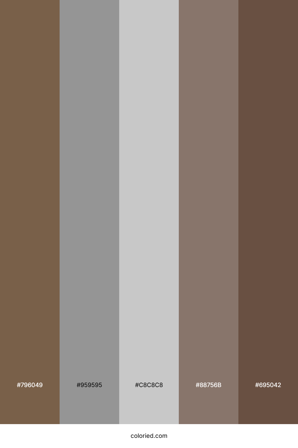 Walnut And Stone Gray Color Palette