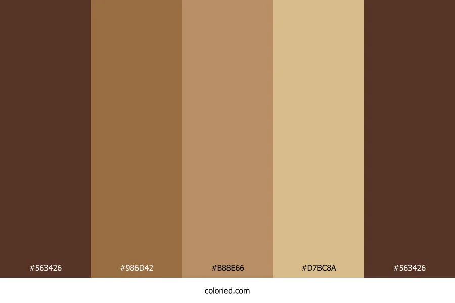 Walnut Brown and Beige Color Palette