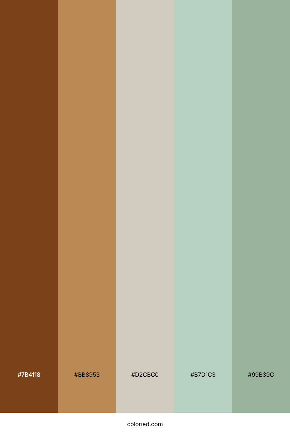 Walnut Caramel Mint Palette