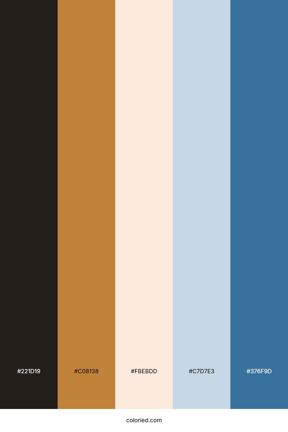 Walnut Sunbeam Blue Color Palette