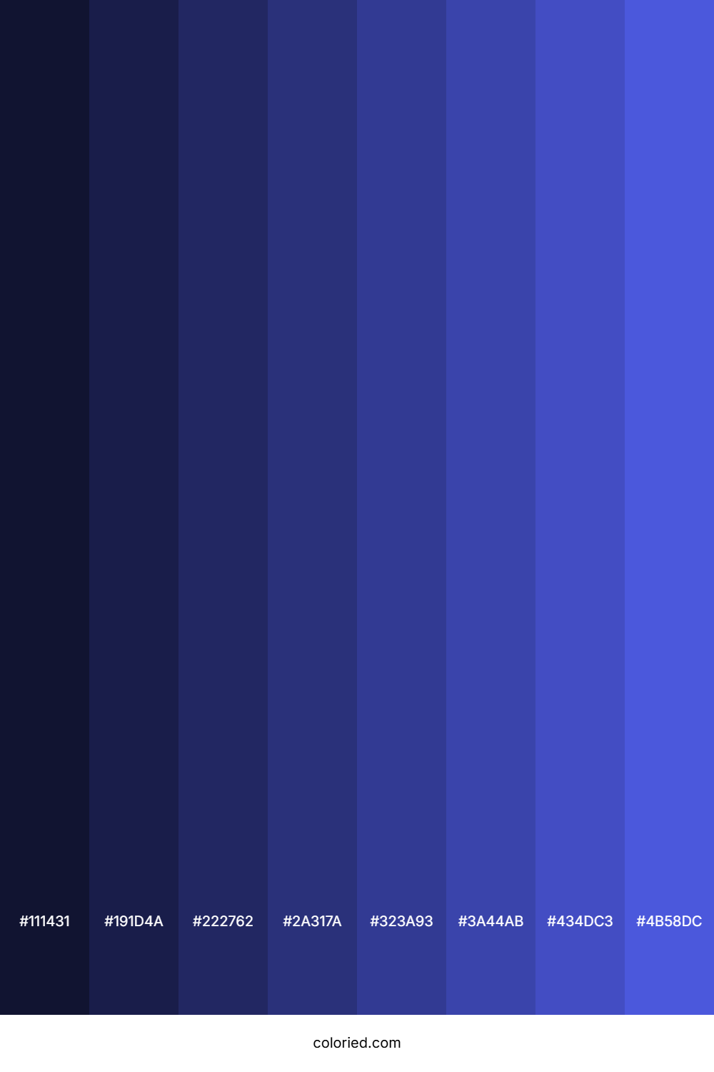 Warm Blue Color Shades
