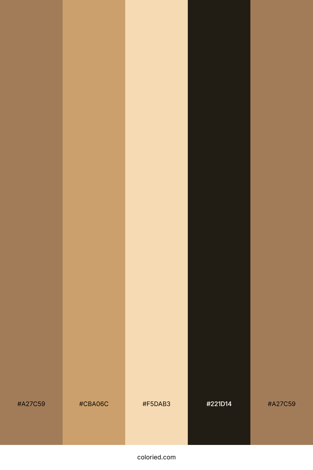 Warm Brown And Soft Gold Color Palette