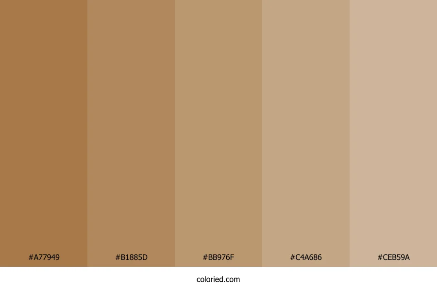 Warm Caramel Beige Color Palette