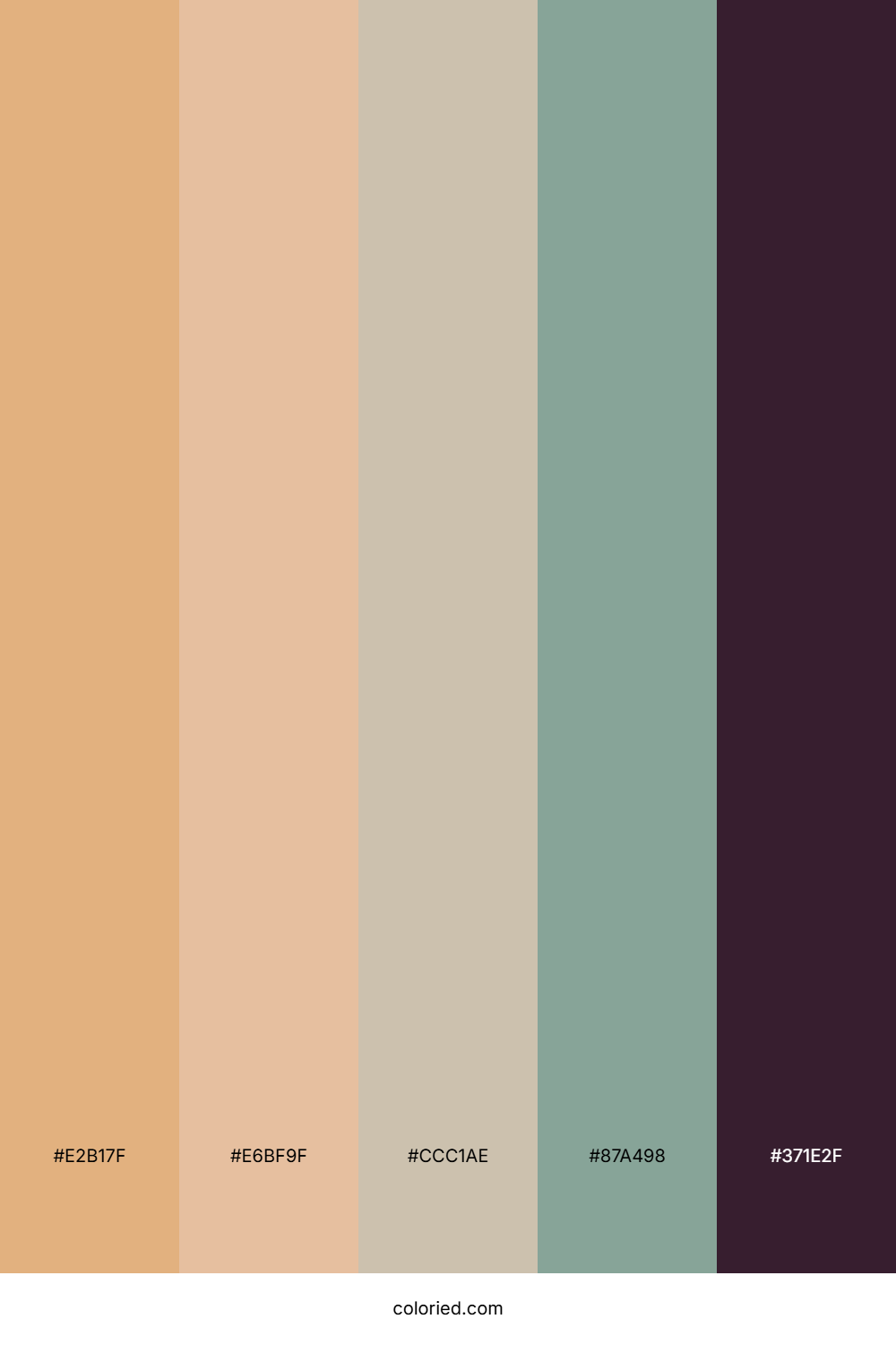 Warm Caramel Path Color Palette