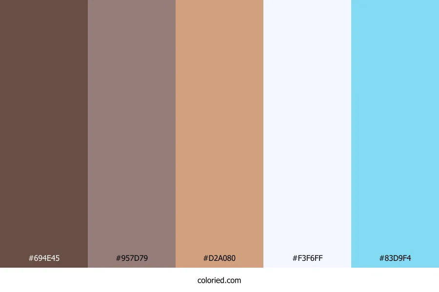 Warm Mocha Ice Color Palette