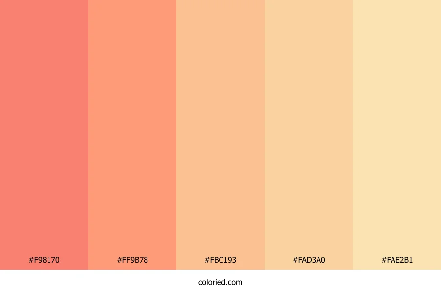 Warm Salmon and Peach Color Palette