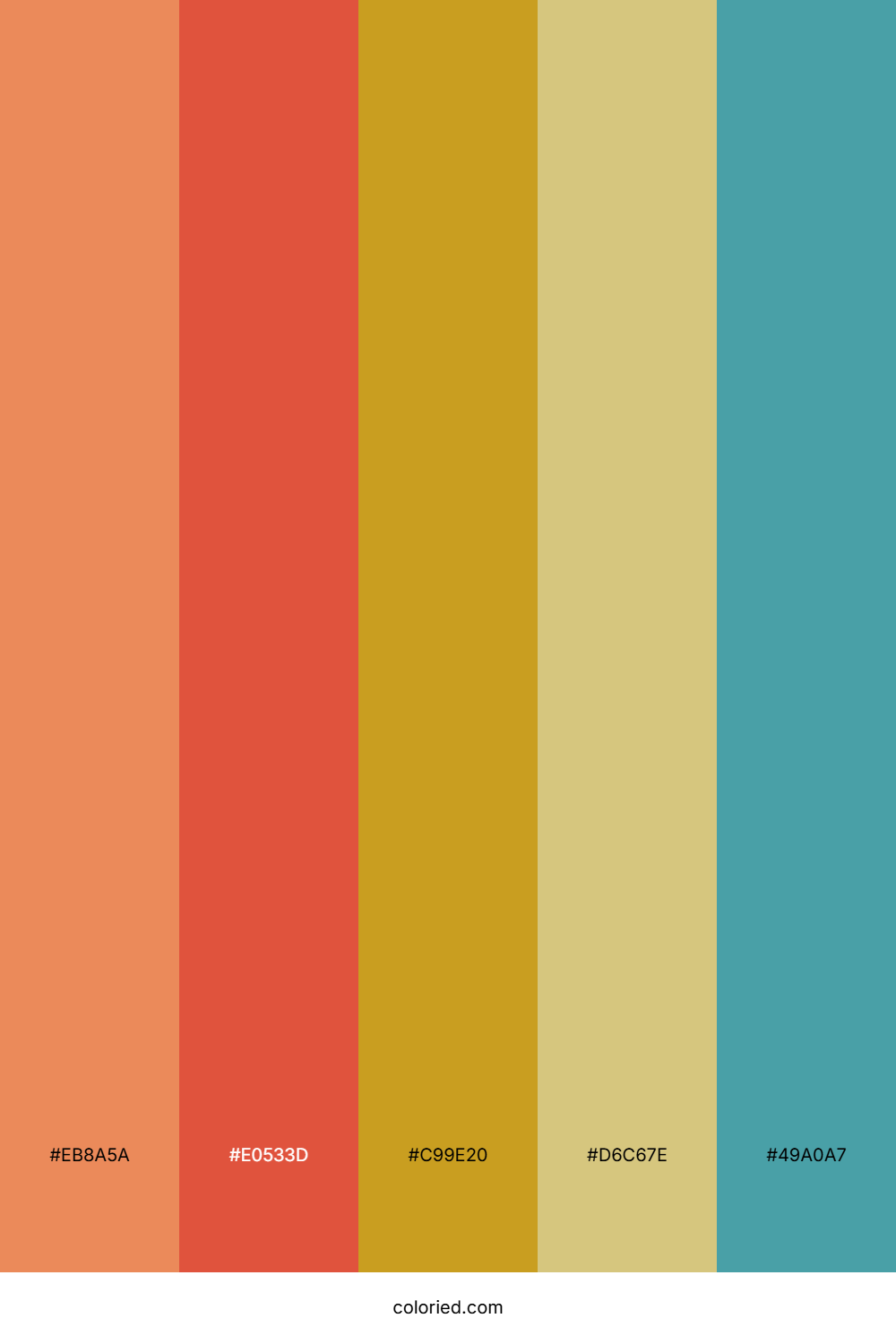 Warm Sunset Coastal Color Palette