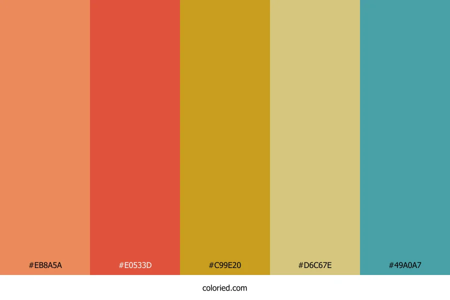 Warm Sunset Coastal Color Palette