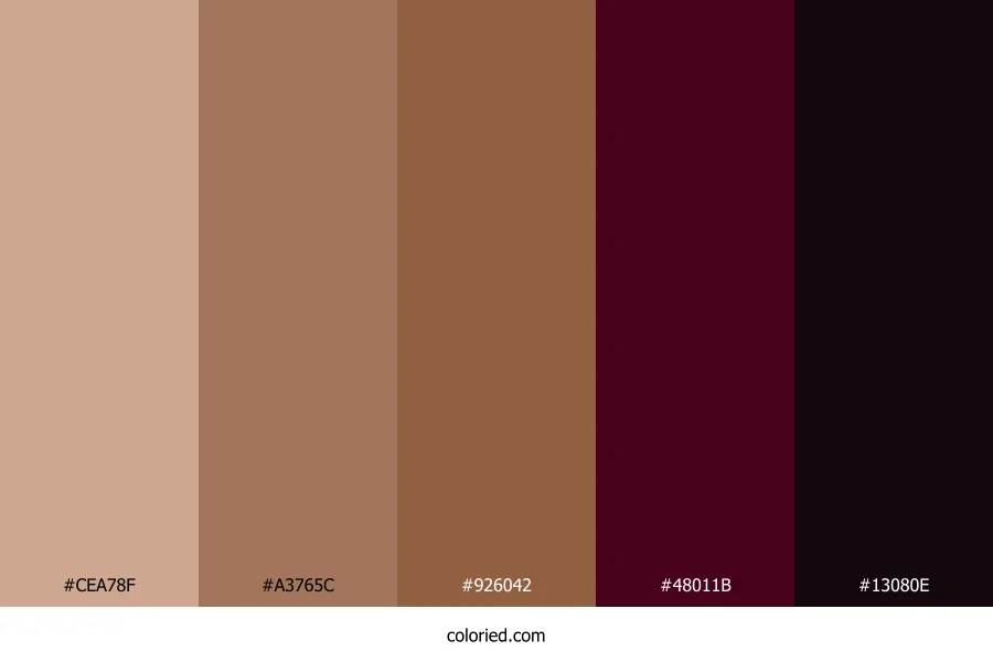 Warm Taupe and Burgundy Color Palette