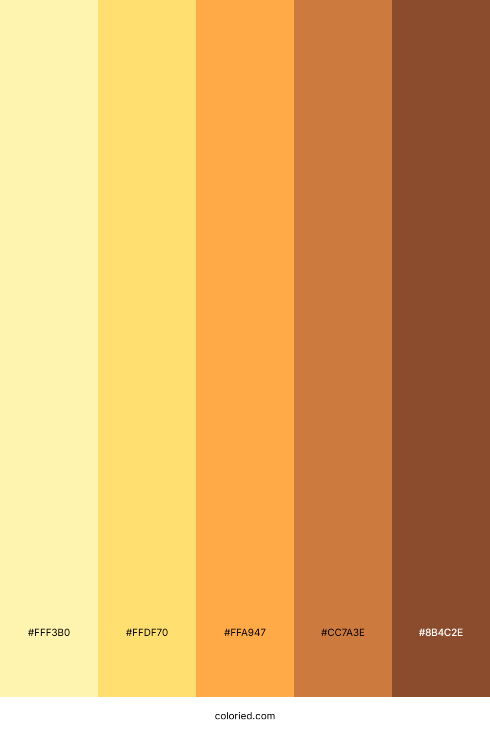Warm Yellow and Brown Color Palette