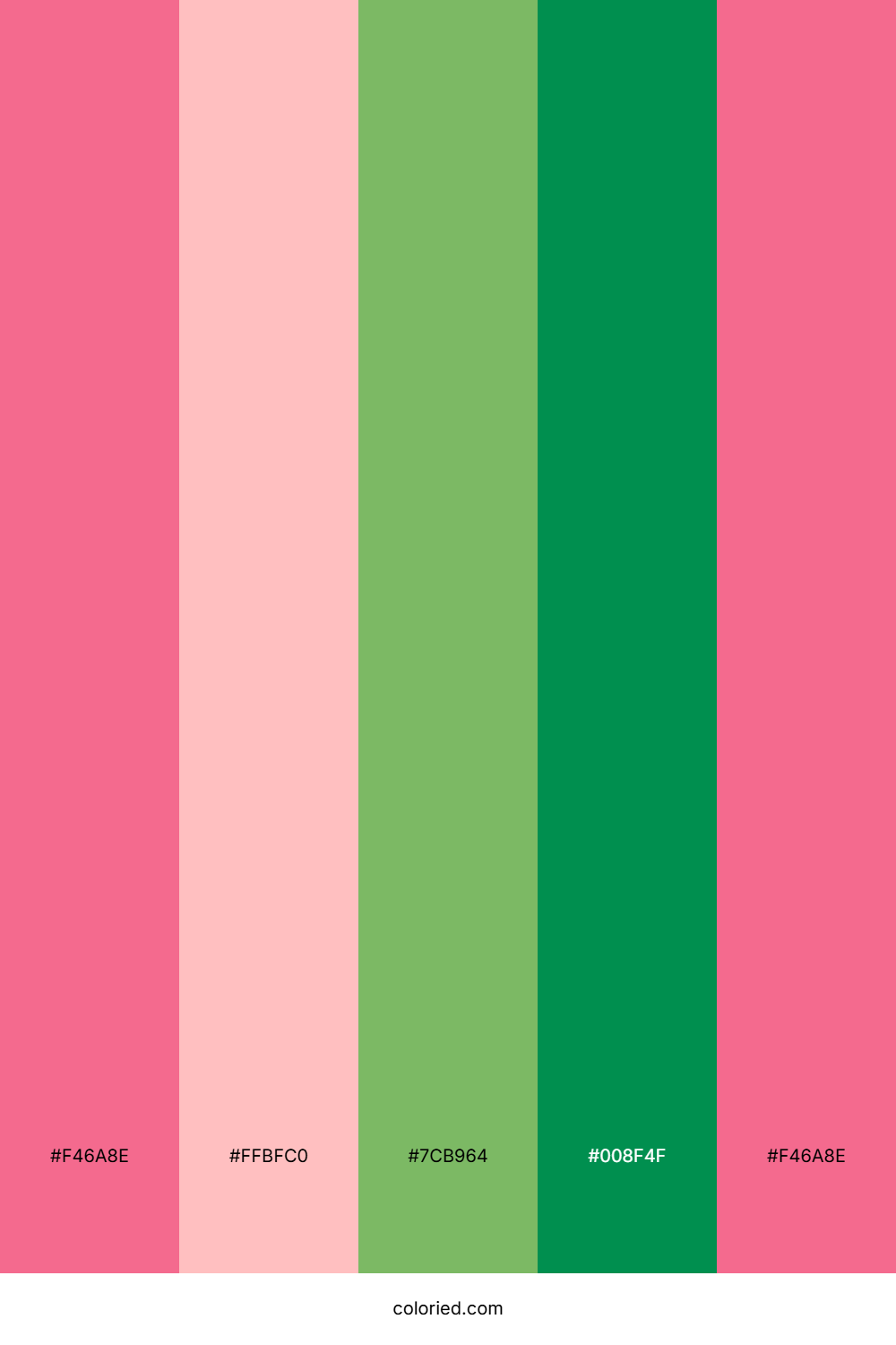 Watermelon And Forest Color Palette