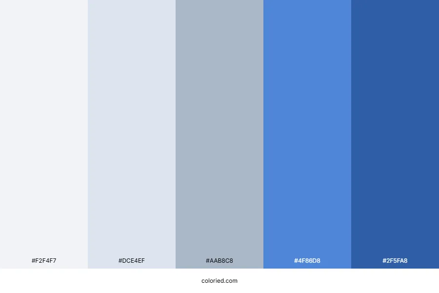 White and Blue Color Palette