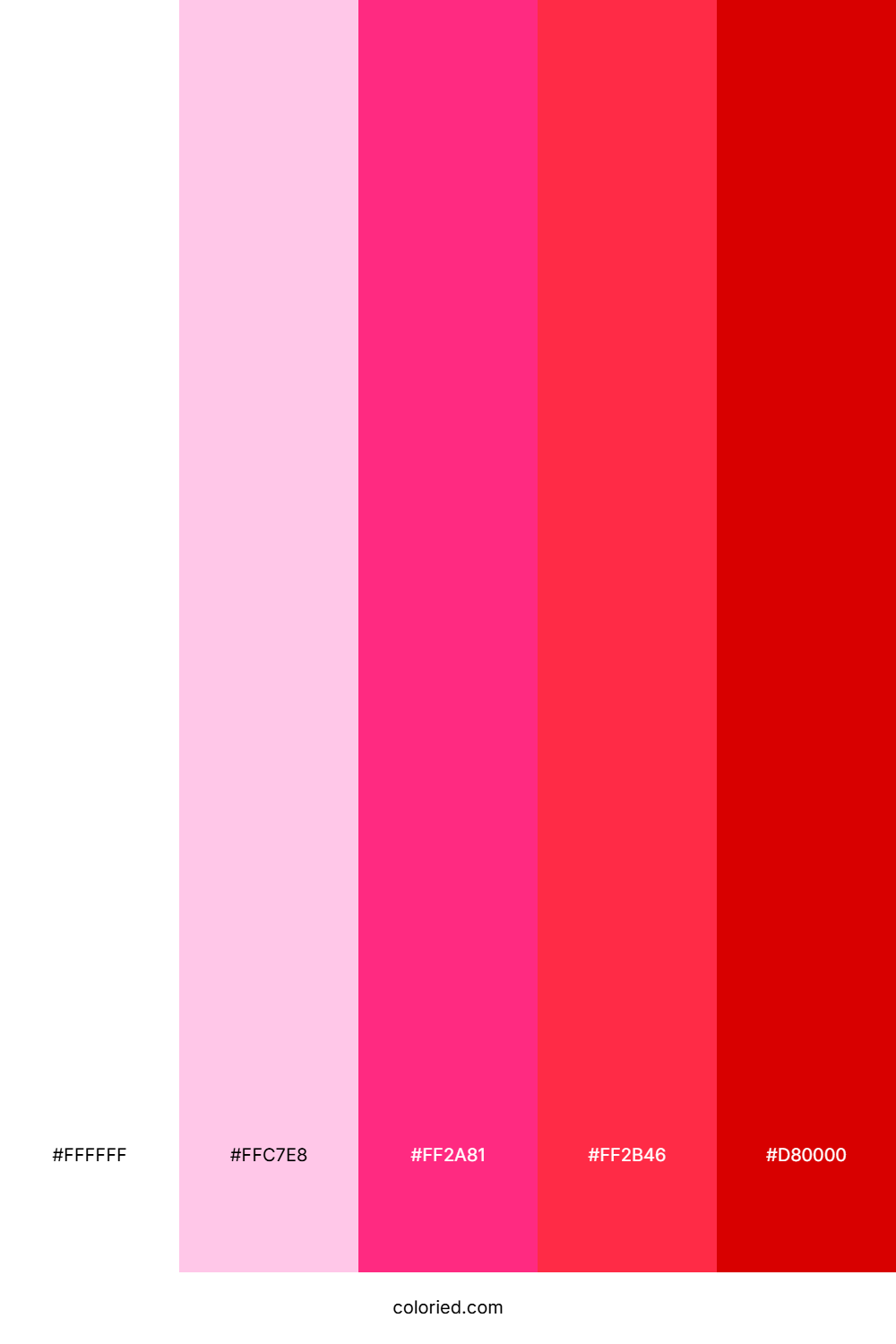 White and Bright Pink Color Palette