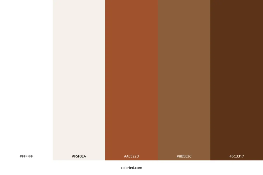 White and Brown Color Palette