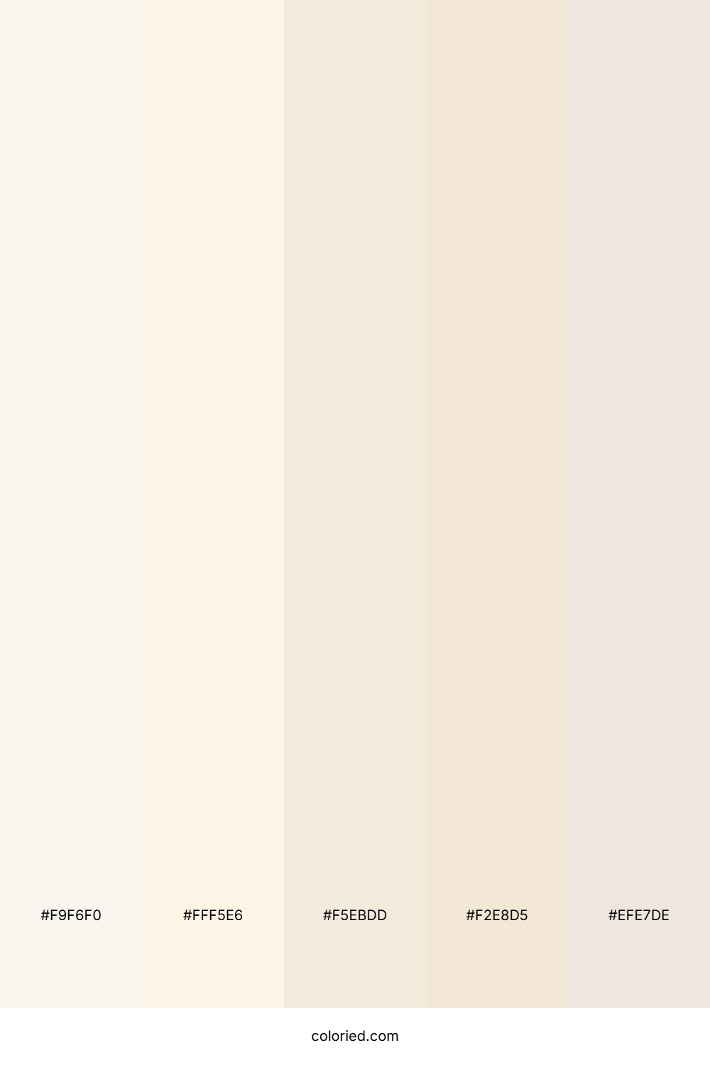 White and Cream Color Palette