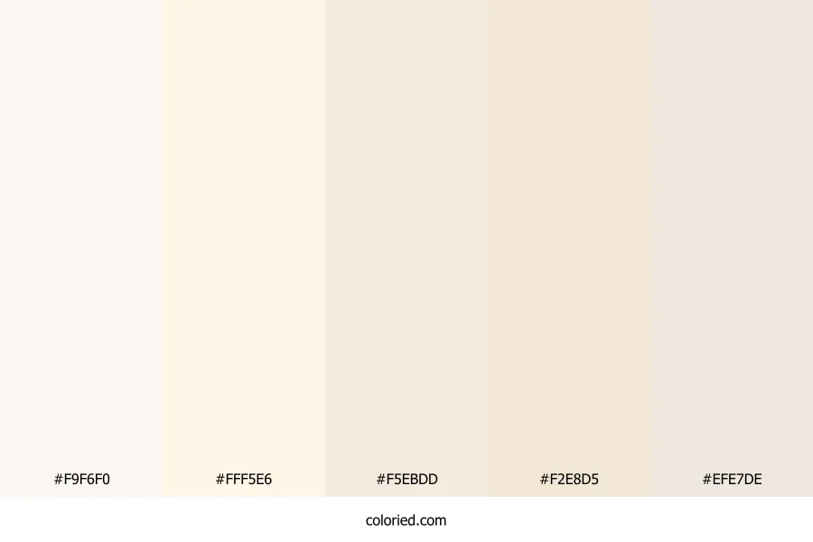 White and Cream Color Palette
