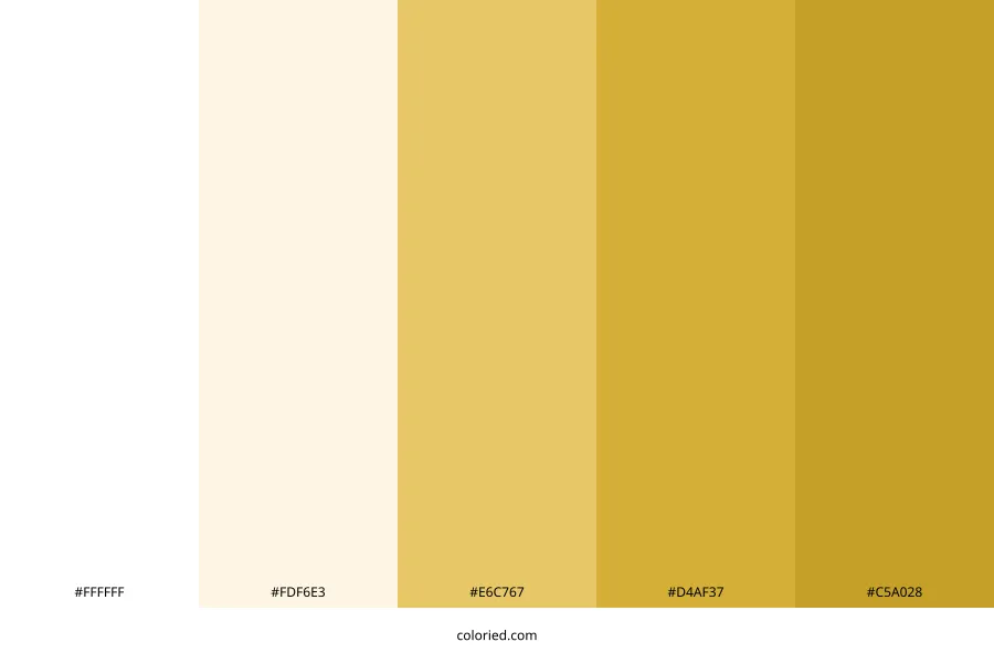 White and Gold Color Palette