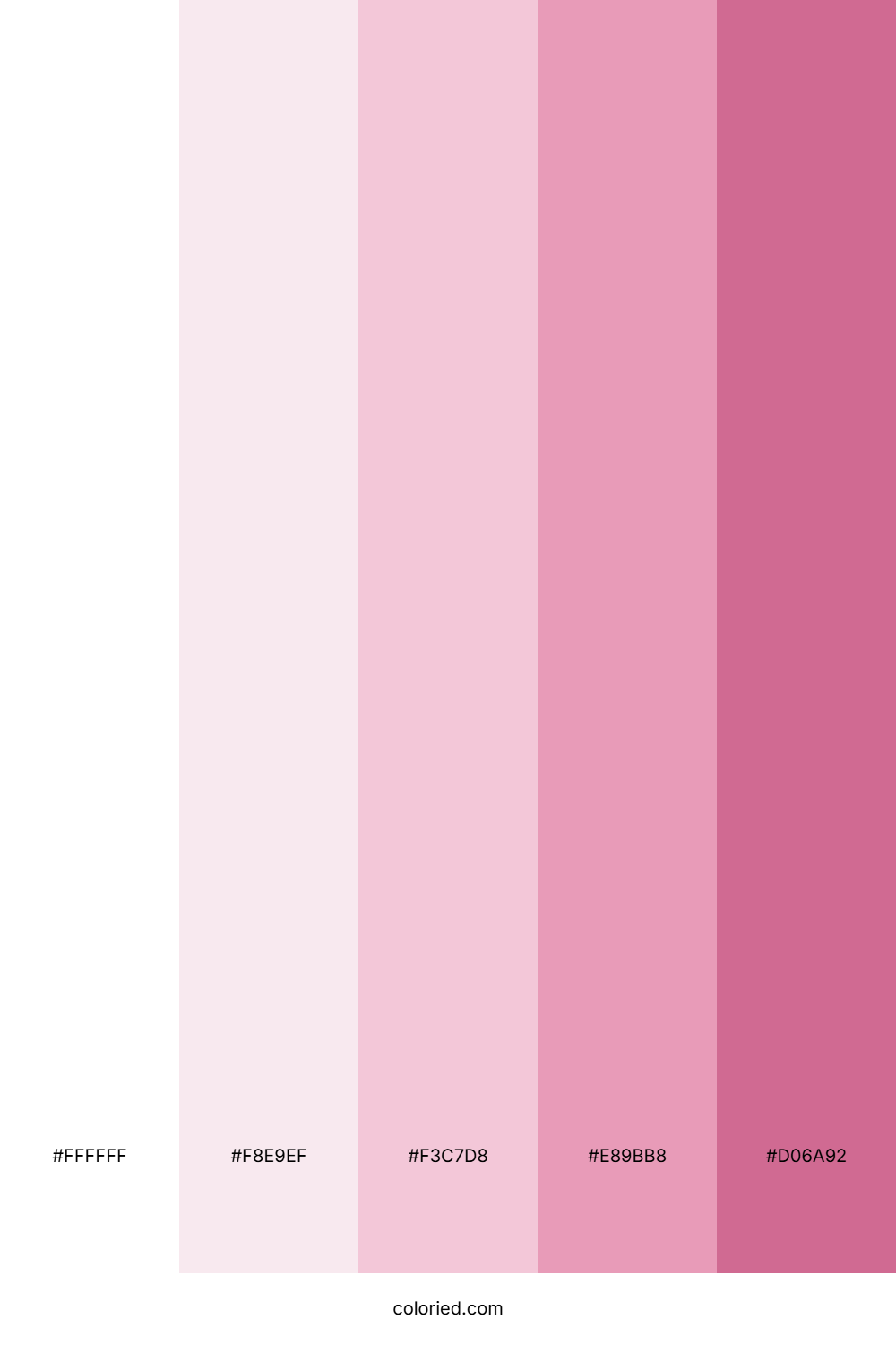 White and Pinks Color Palette
