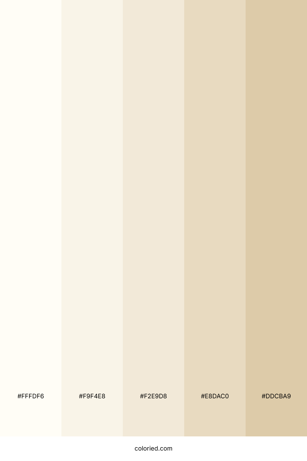 White Cream Gradient Color Palette