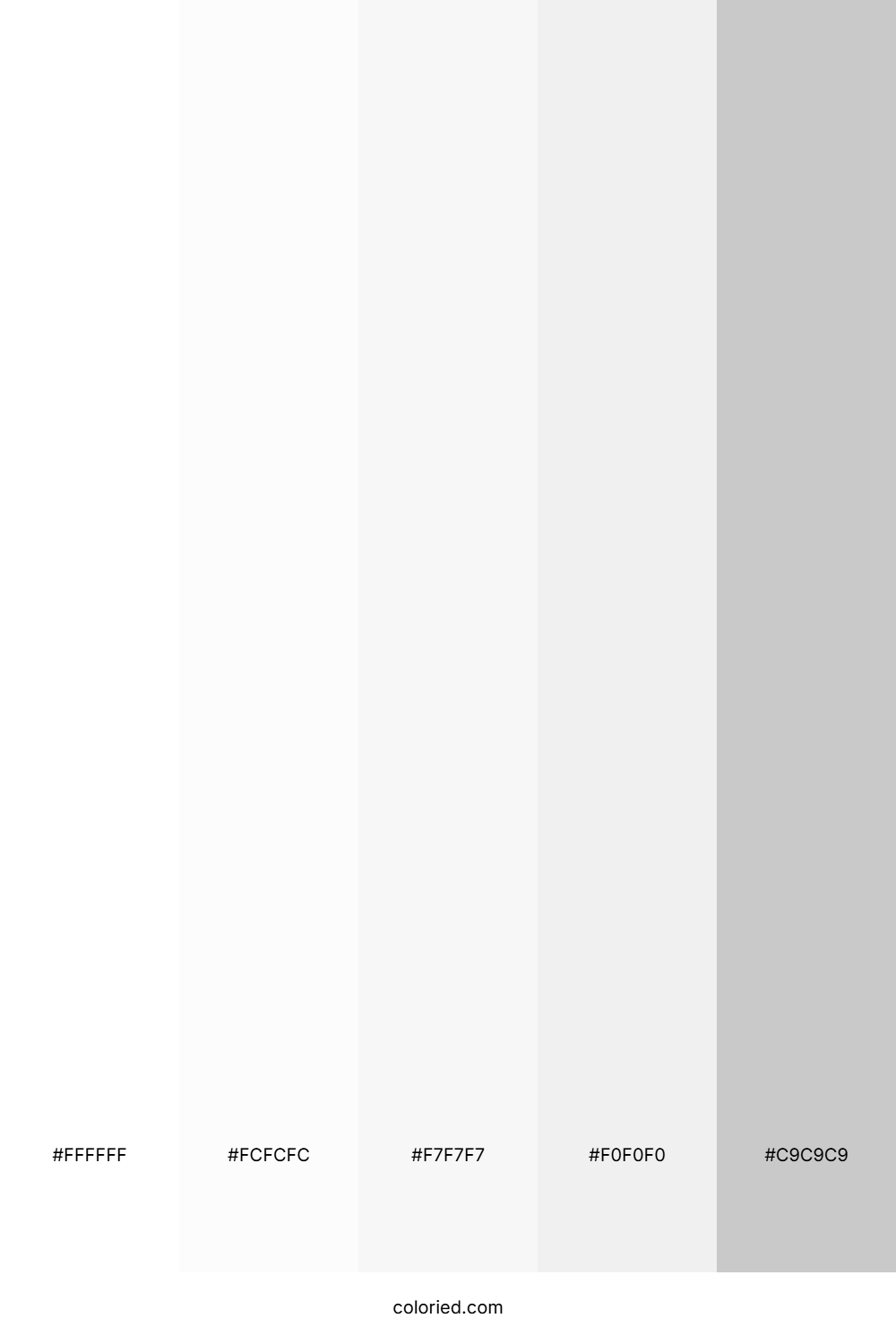 White Gradient Color Palette