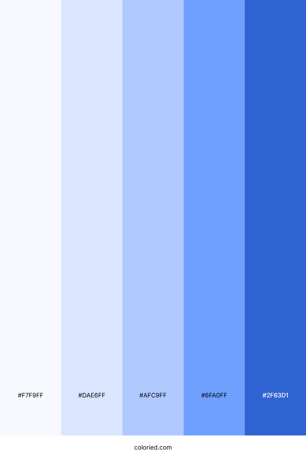 White to Blue Color Palette