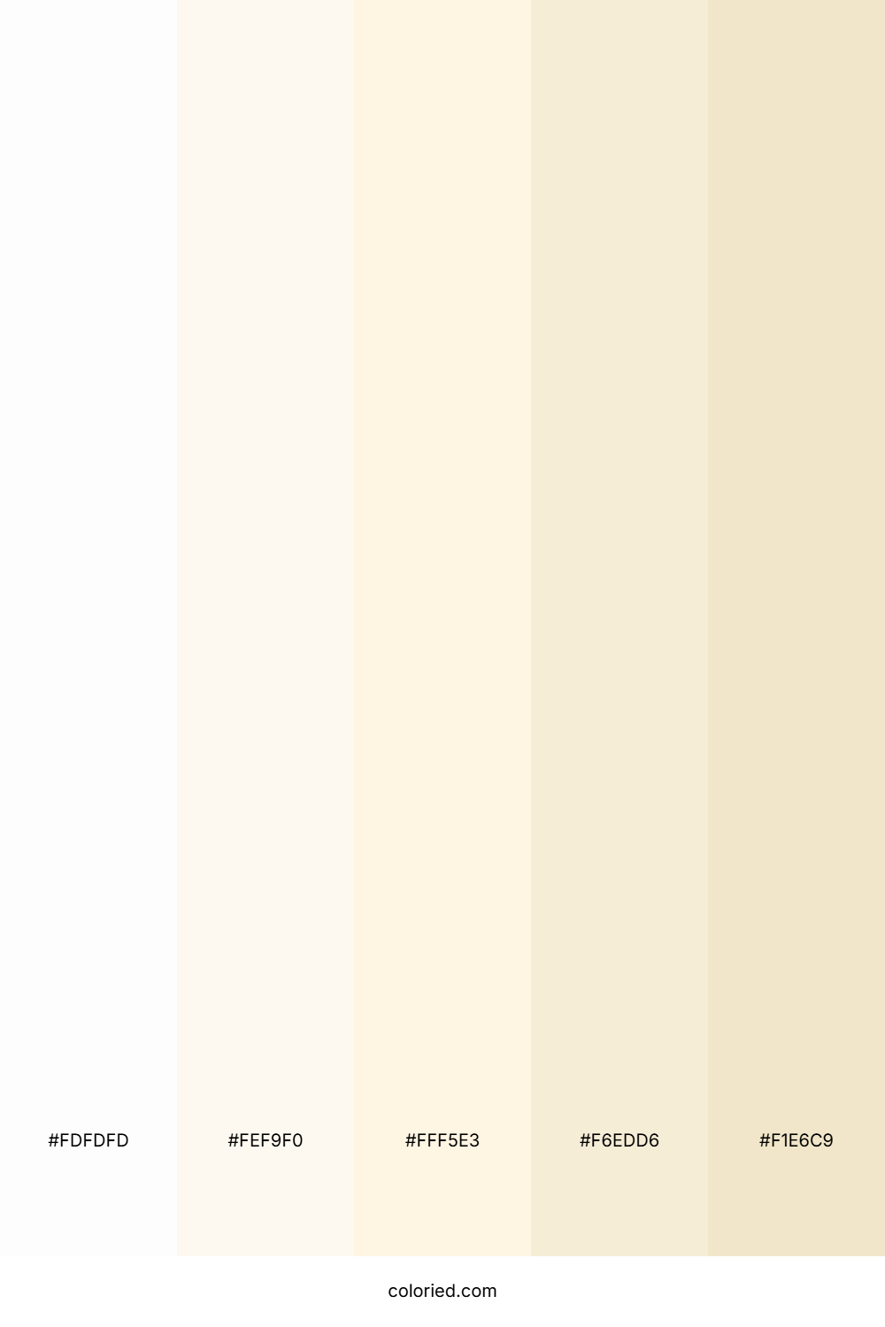 White to Cream Color Palette