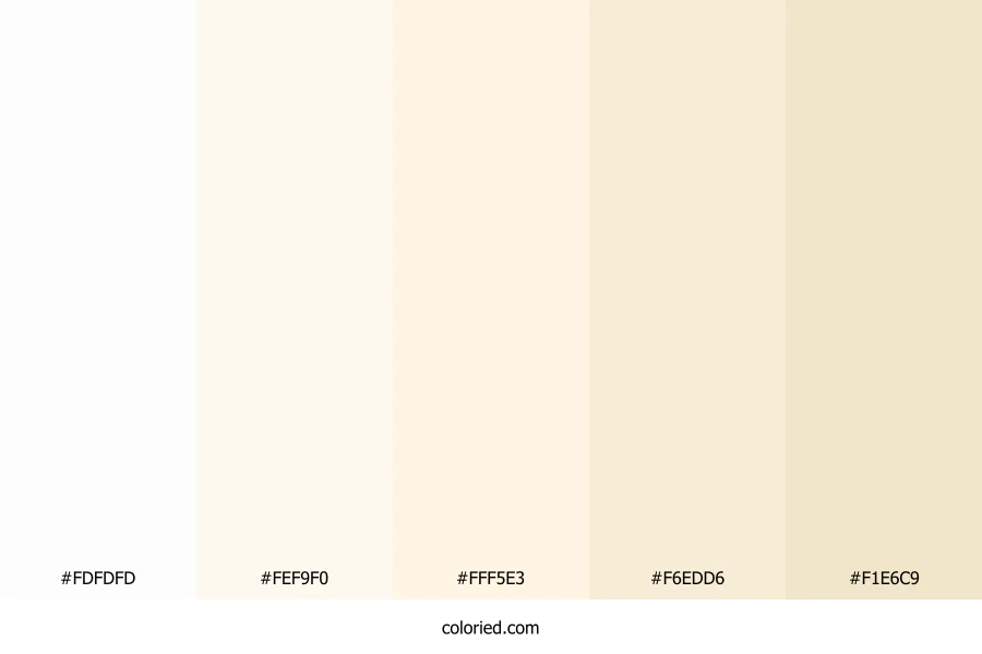 White to Cream Color Palette