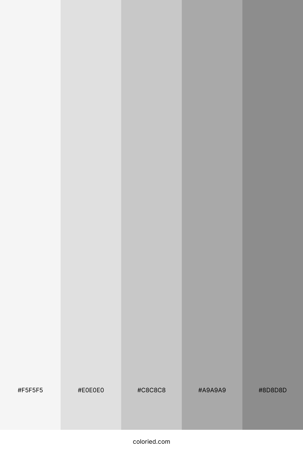 White to Grey Color Palette