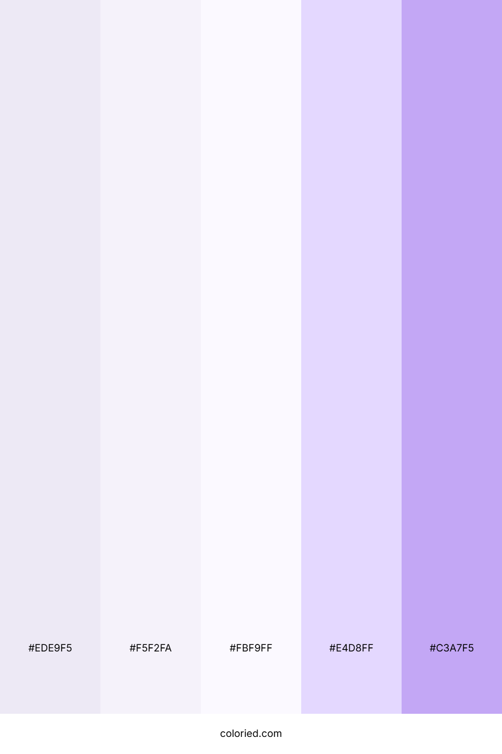 White to Light Purple Color Palette