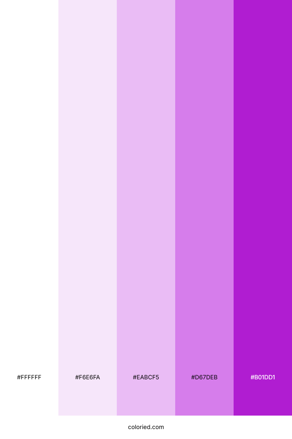 White to Magenta Gradient Color Palette