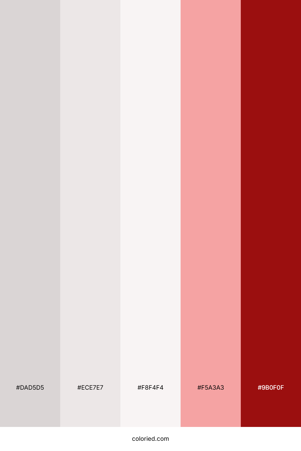 White to Red Color Palette