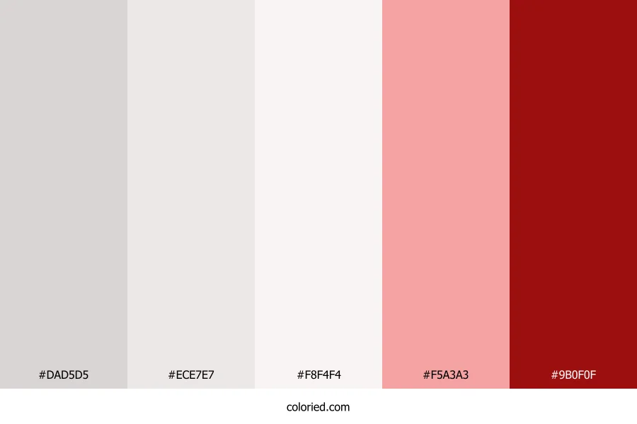 White to Red Color Palette
