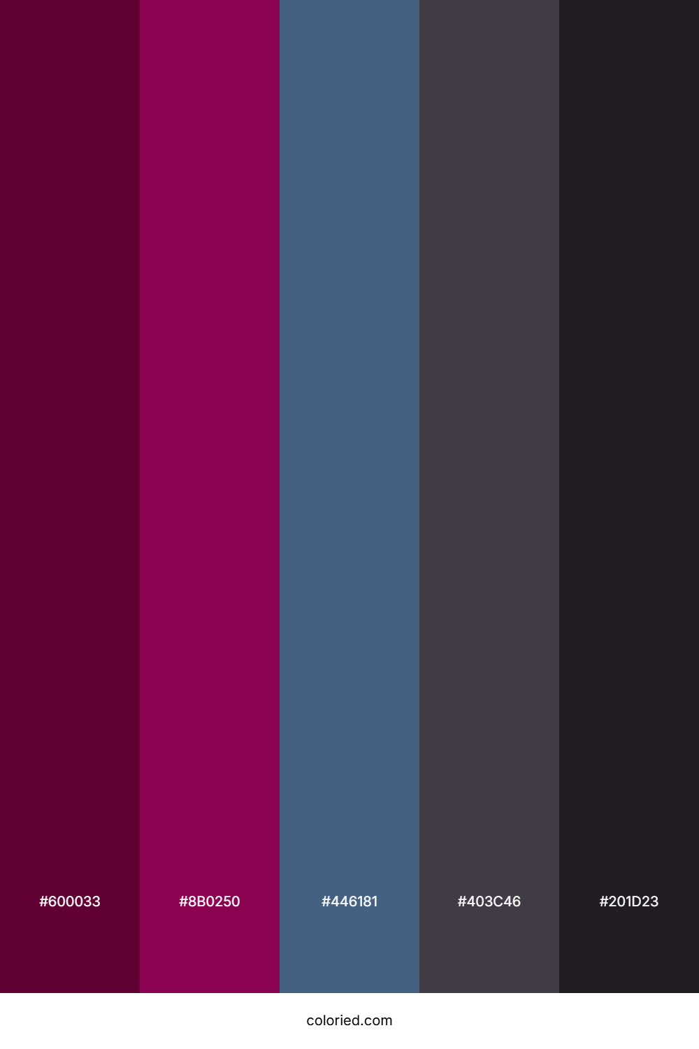 Wine And Steel Color Palette