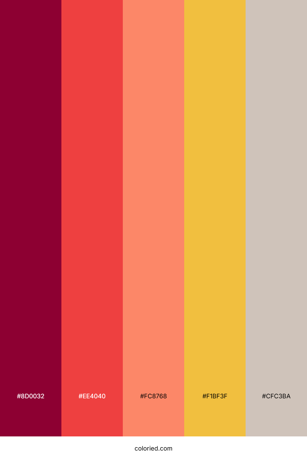 Wine Coral Apricot Palette