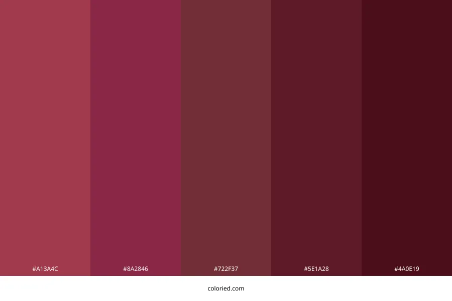 Wine Red Color Palette