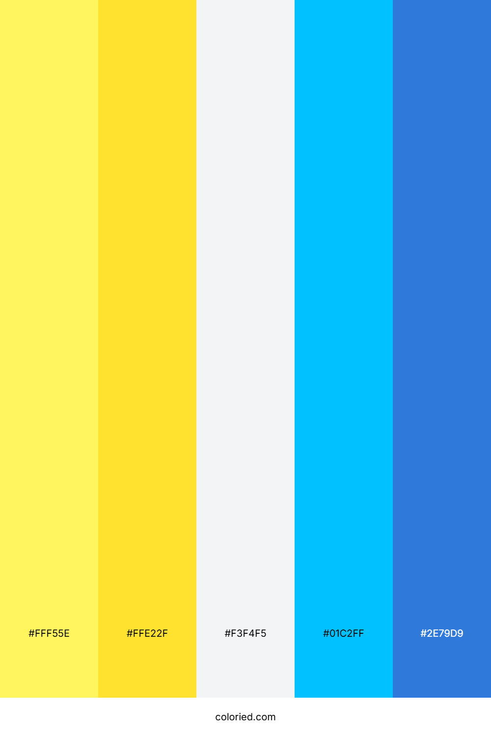 Yellow, White and Blue Color Palette