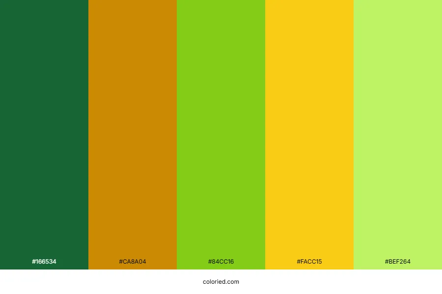 Yellow and Green Color Palette