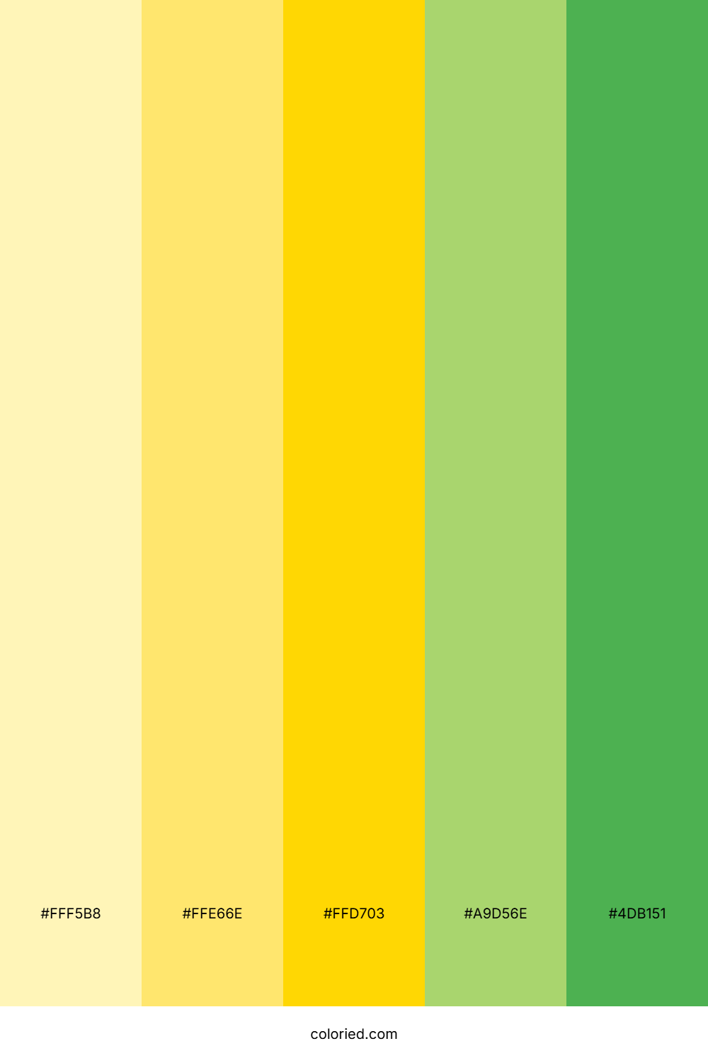 Yellow and Green Gradient Color Palette