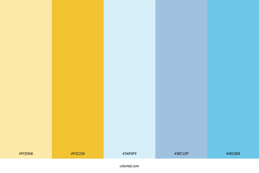 Yellow and Light Blue Color Palette