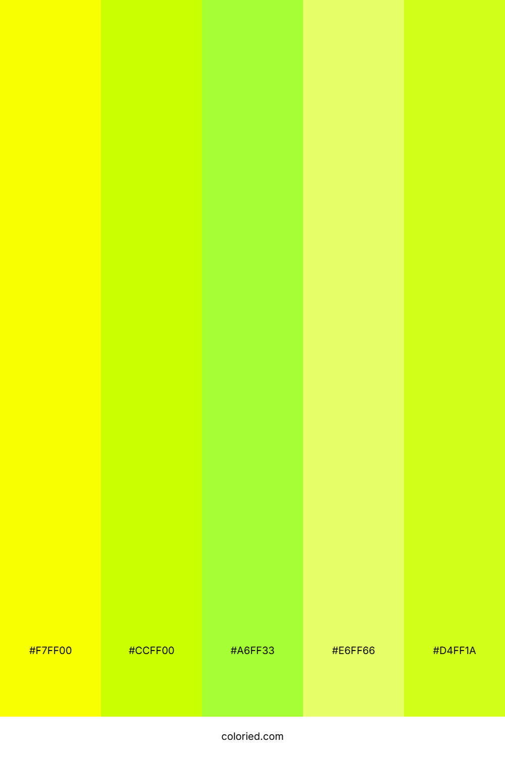Yellow and Neon Green Color Palette
