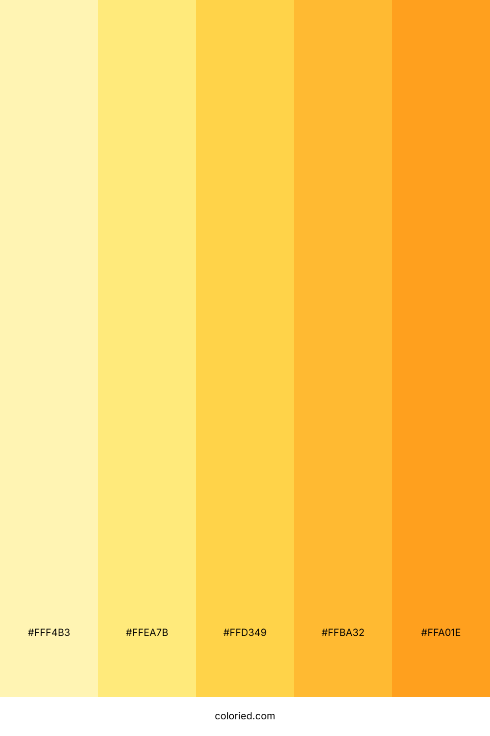 Yellow and Orange Gradient Color Palette