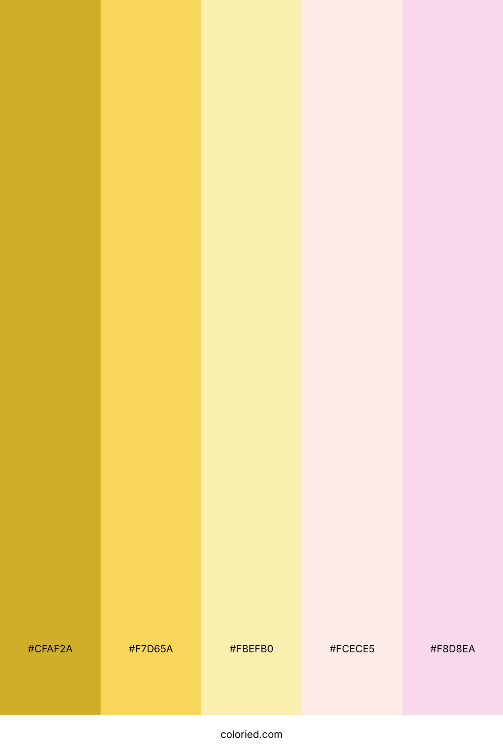 Yellow and Pastels Color Palette