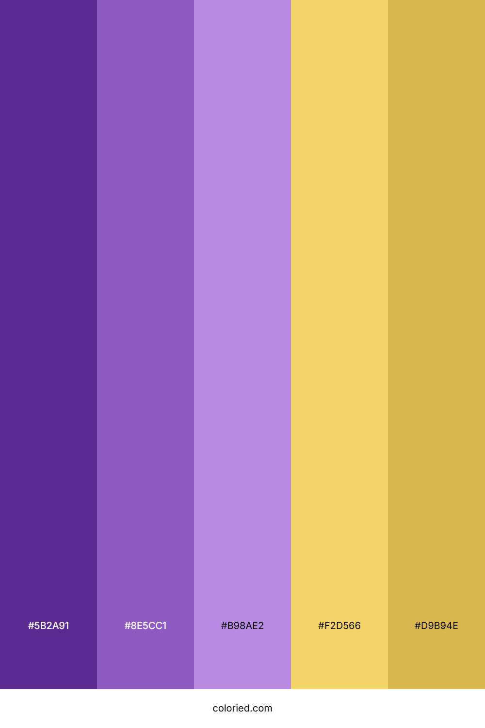 Yellow and Purple Gradient Color Palette