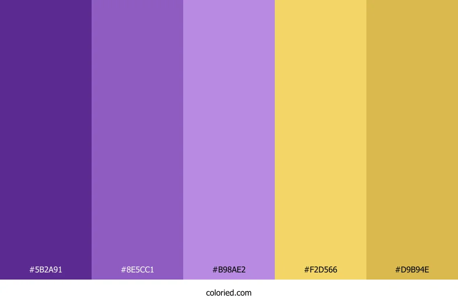 Yellow and Purple Gradient Color Palette