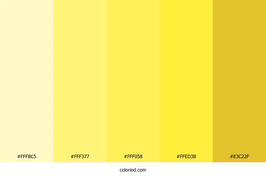 Yellow Gradient Color Palette