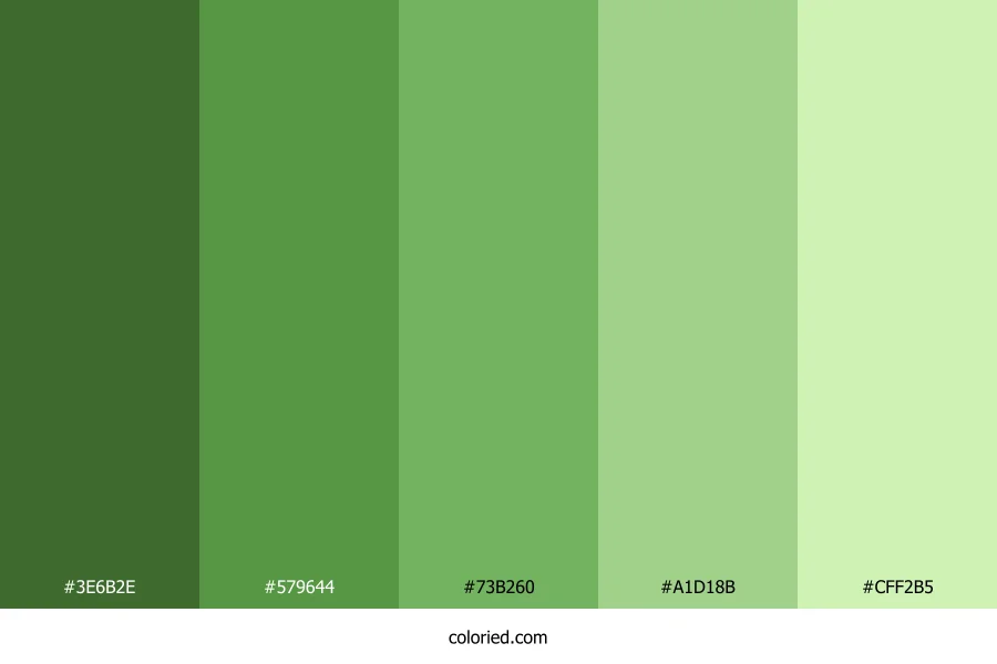 Yellow Green Shades Color Palette