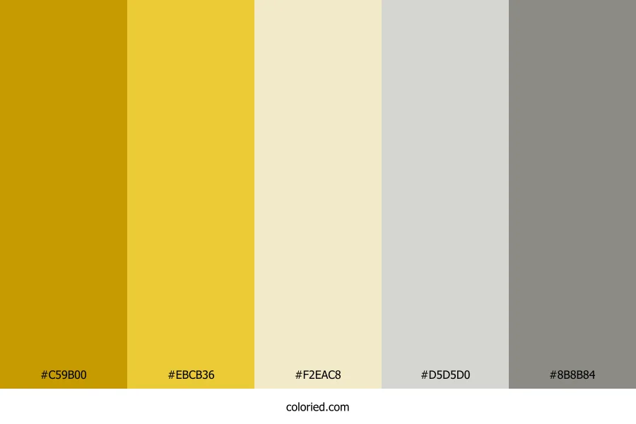 Yellow Grey Color Palette